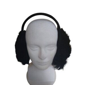 J. Crew Women's Black Soft Faux Fur Earmuffs Outdoor Classic Headband